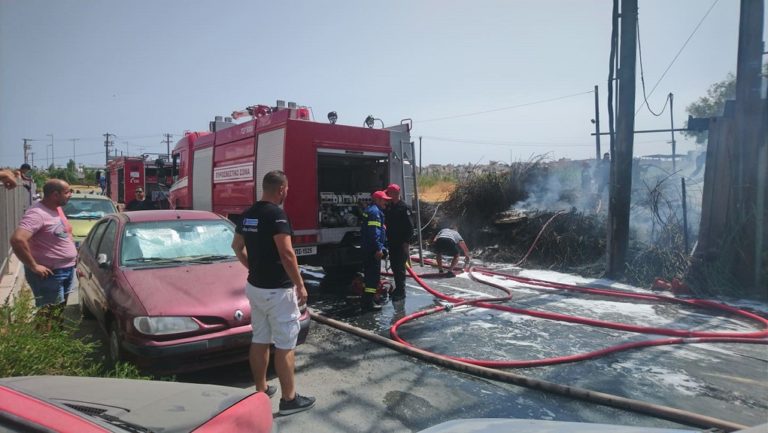 Συναγερμός για φωτιά δίπλα σε πρατήριο καυσίμων στο Ηράκλειο