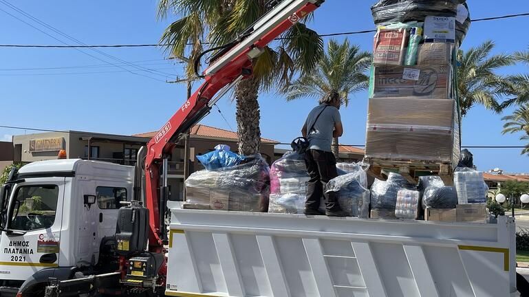 Τρεις ακόμα αποστολές στους πυρόπληκτους, από το Δήμο Πλατανιά