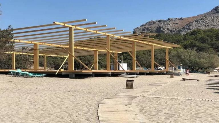 «Να κατεδαφιστεί η αυθαίρετη κατασκευή στην παραλία της Γλύστρας» ζητά ο Σύλλογος Περιβάλλοντος Ρόδου