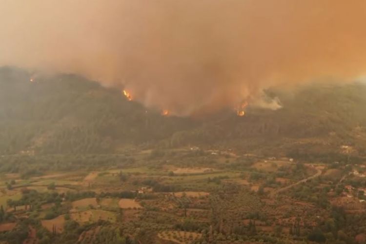 Συνεχίζεται η μάχη με τις φλόγες σε Αρκαδία -Λακωνία