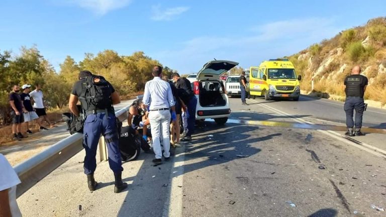 Ρέθυμνο: Τροχαίο με τρεις τραυματίες στον ΒΟΑΚ στο ύψος του Πετρέ