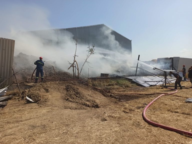 Σέρρες: Φωτιά σε μονάδα ανακύκλωσης στο Νέο Σούλι (φωτο)