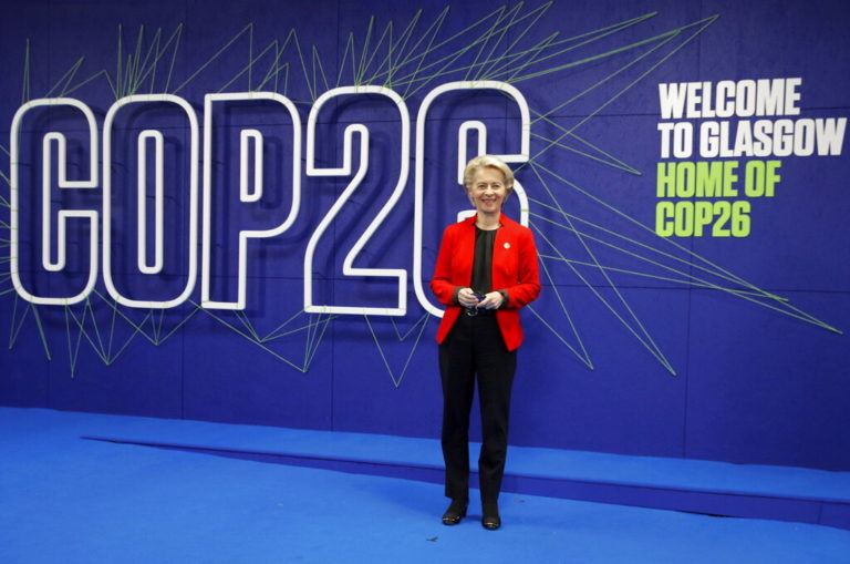COP26 – Φον ντερ Λάιεν στην σύνοδο κορυφής για το κλίμα: «Τιμολογήστε τις εκπομπές διοξειδίου του άνθρακα»