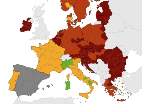 Επιδείνωση της επιδημιολογικής κατάστασης στις περισσότερες χώρες της ΕΕ, καταγράφει ο χάρτης του ECDC