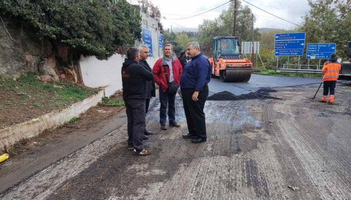 Επιθεώρηση έργων στο επαρχιακό οδικό δίκτυο της Π.Ε. Χανίων