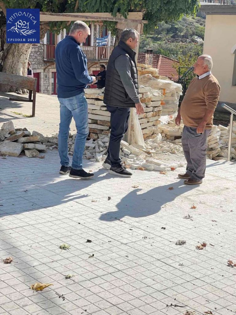 Εργασίες ανάπλασης στην πλατεία της κοινότητας Δάρα του δήμου Τρίπολης