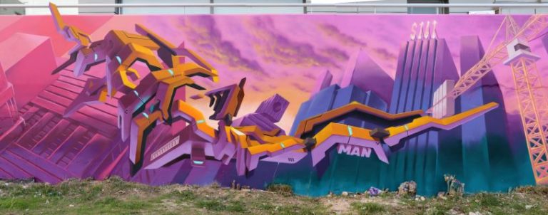 Ένα από τα μεγαλύτερα graffiti mural στην Καλαμαριά