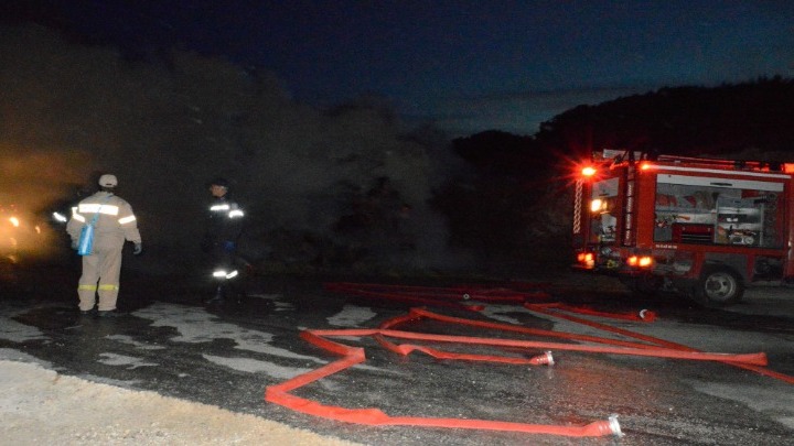 Θεσσαλονίκη: Διακοπή κυκλοφορίας σε τμήμα της Εγνατίας οδού λόγω πυρκαγιάς σε φορτηγό