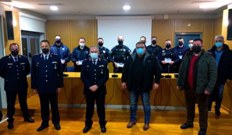 Βραβεύτηκαν 8 Λαρισαίοι αστυνομικοί για τον υπηρεσιακό τους ζήλο