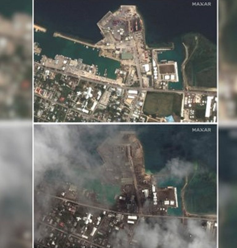 Τόνγκα: Σοκάρουν οι εικόνες πριν και μετά από την ηφαιστειακή έκρηξη – Γρίφος τα βαρυτικά κύματα