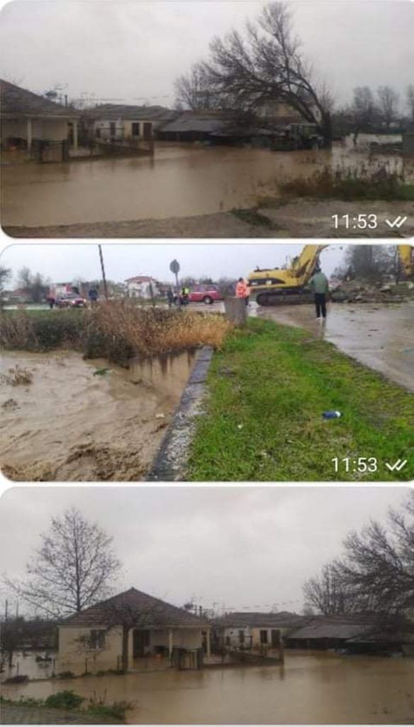 Πλημμύρες στη Λάρισα: Ποτάμι ο δρόμος για τα Φάρσαλα – Η θάλασσα βγήκε έξω στην Αγιά – Δείτε το βίντεο