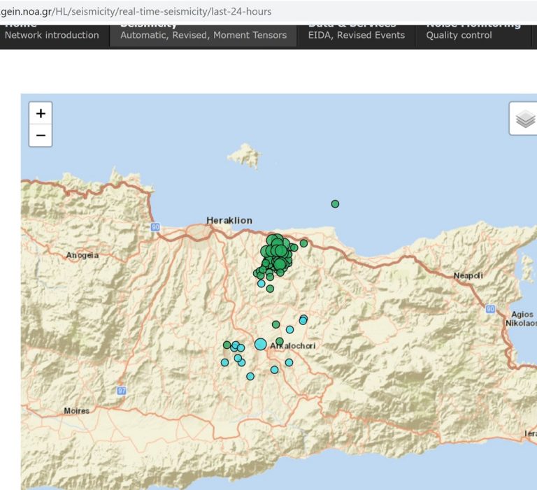 Ηράκλειο: Τι εκτιμούν οι σεισμολόγοι για τις δεκάδες δονήσεις του τελευταίου 48ώρου