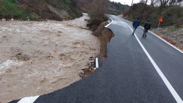 Το καταστροφικό πέρασμα του “Διομήδη” από τον Δήμο Τεμπών