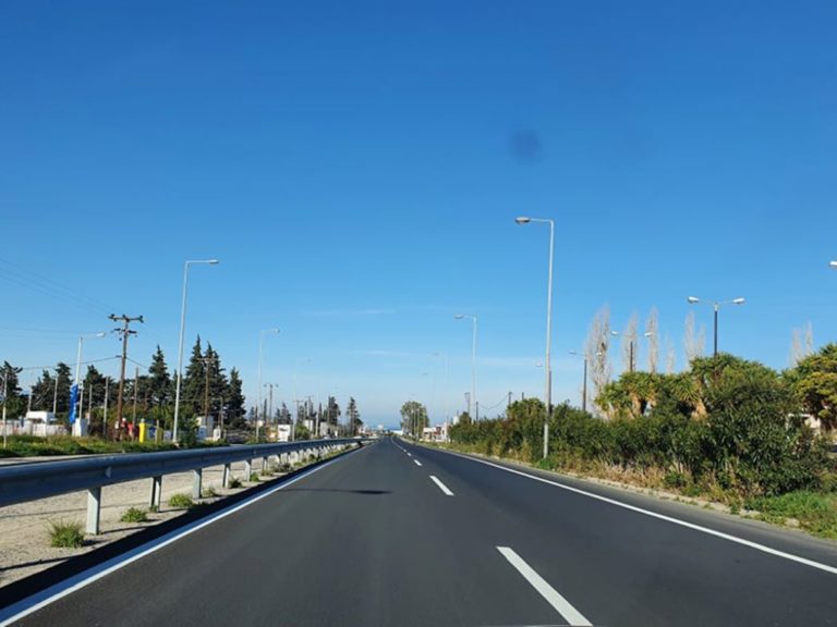 Ολοκληρώθηκε η διαγράμμιση των δρόμων στην περιοχή του Ισθμού της Κορίνθου