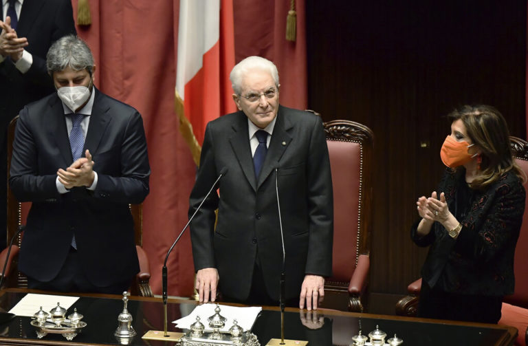Ιταλία: Ορκίστηκε (για δεύτερη θητεία) ο Sergio Mattarella ως Πρόεδρος της Δημοκρατίας