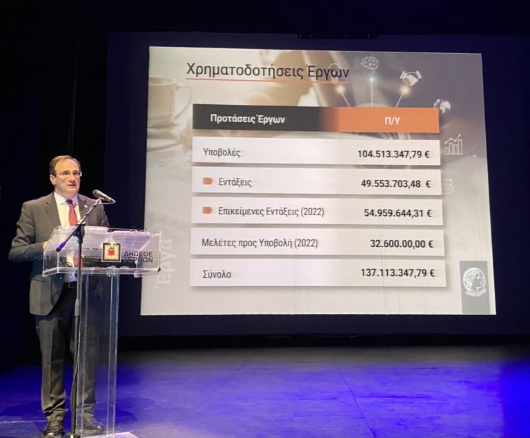 Σέρρες: Περισσότερα από 104 εκατομμύρια ευρώ για έργα ανακοίνωσε ο δήμαρχος Αλ. Χρυσάφης