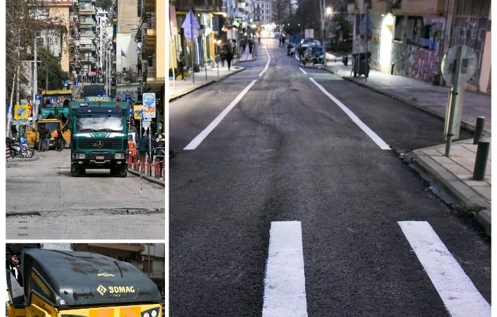 Θεσσαλονίκη: Σε χρόνο ρεκόρ η ασφαλτόστρωση στην Αγίας Σοφίας