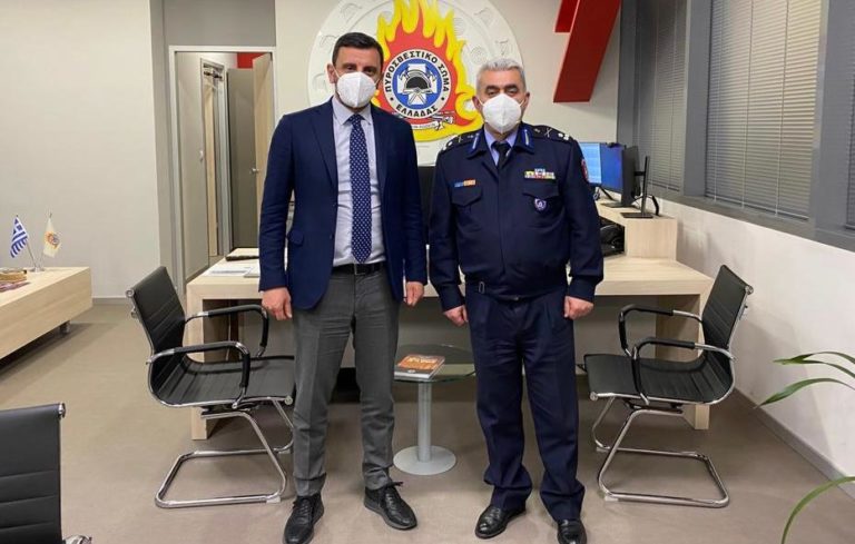 Συνάντηση Α. Νικολακόπουλου με τον νέο Αρχηγό Πυροσβεστικής για την Ηλεία