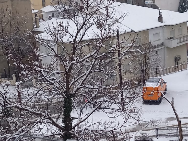 Φλώρινα: Στα λευκά τα κούλουμα – Με χειμερινά ελαστικά ή αλυσίδες η κίνηση των οχημάτων (βίντεο)