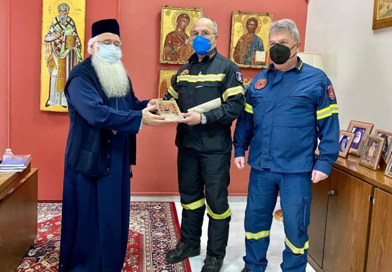 Επίσκεψη νέου Διοικητή Πυροσβεστικής Υπηρεσίας στον Σεβασμιώτατο