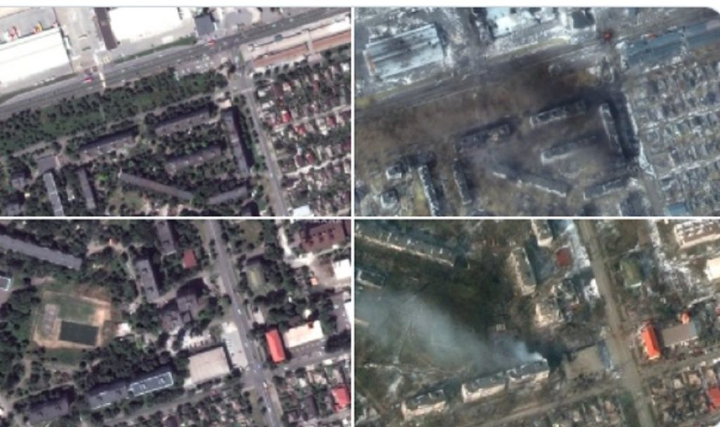 Εικόνες ολέθρου από τη Μαριούπολη έδωσαν αμερικανικοί δορυφόροι