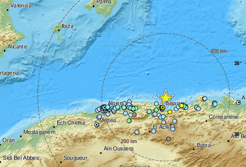 Σεισμός 5,5 Ρίχτερ στη βόρεια Αλγερία