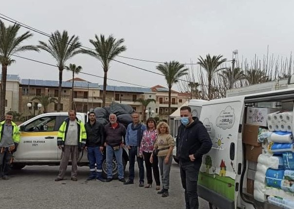 Αποστολή ειδών πρώτης ανάγκης στην Ουκρανία από το Δήμο Πλατανιά