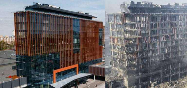 Ουκρανία: Το εμπορικό κέντρο στο Κίεβο πριν και μετά τον βομβαρισμό του (εικόνες)