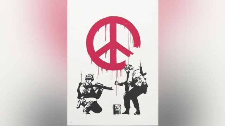 Αντιπολεμικό έργο του Banksy συγκέντρωσε πάνω από 100.000 δολάρια για παιδιατρικό νοσοκομείο της Ουκρανίας