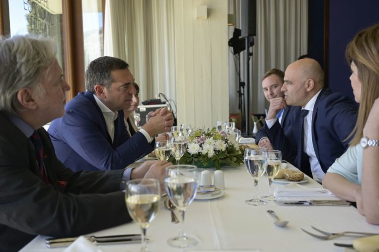 Συνάντηση του Α. Τσίπρα με τον πρωθυπουργό της Βόρειας Μακεδονίας, Ν. Κοβατσέφσκι