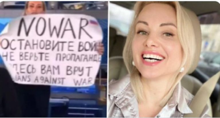 Μαρίνα Οβσιανίκοβα: Aνταποκρίτρια της die Welt η Ρωσίδα δημοσιογράφος που ύψωσε το πλακάτ κατά του πολέμου