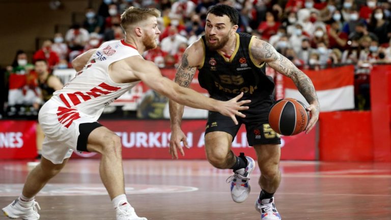 Μεγάλο “διπλό” στο Μονακό (83-87) ο Ολυμπιακός που ανέκτησε το πλεονέκτημα έδρας