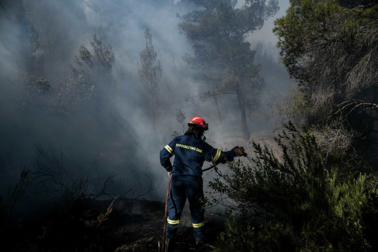 Οριοθετήθηκε η πυρκαγιά στο Δερβένι Κορινθίας