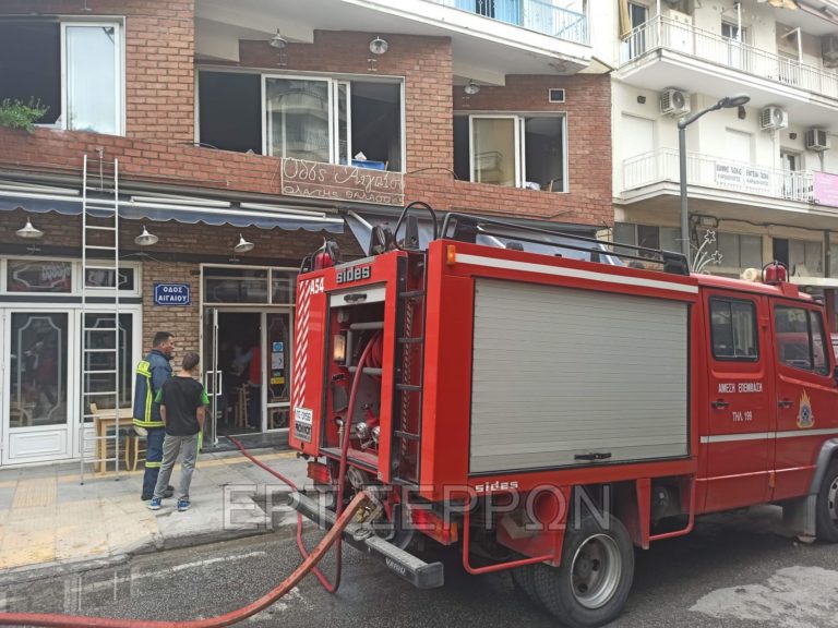 Σέρρες: Ζημιές από φωτιά σε κατάστημα εστίασης στο κέντρο της πόλης