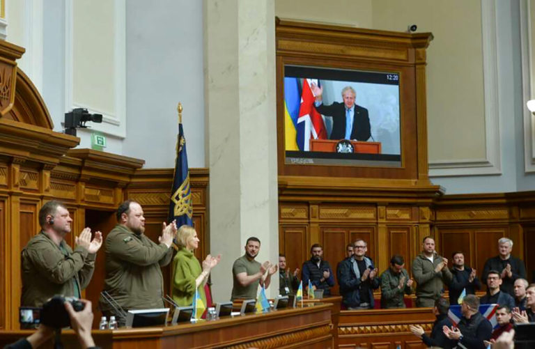 Μπόρις Τζόνσον προς την ουκρανική Βουλή: Η Ουκρανία πρέπει να νικήσει