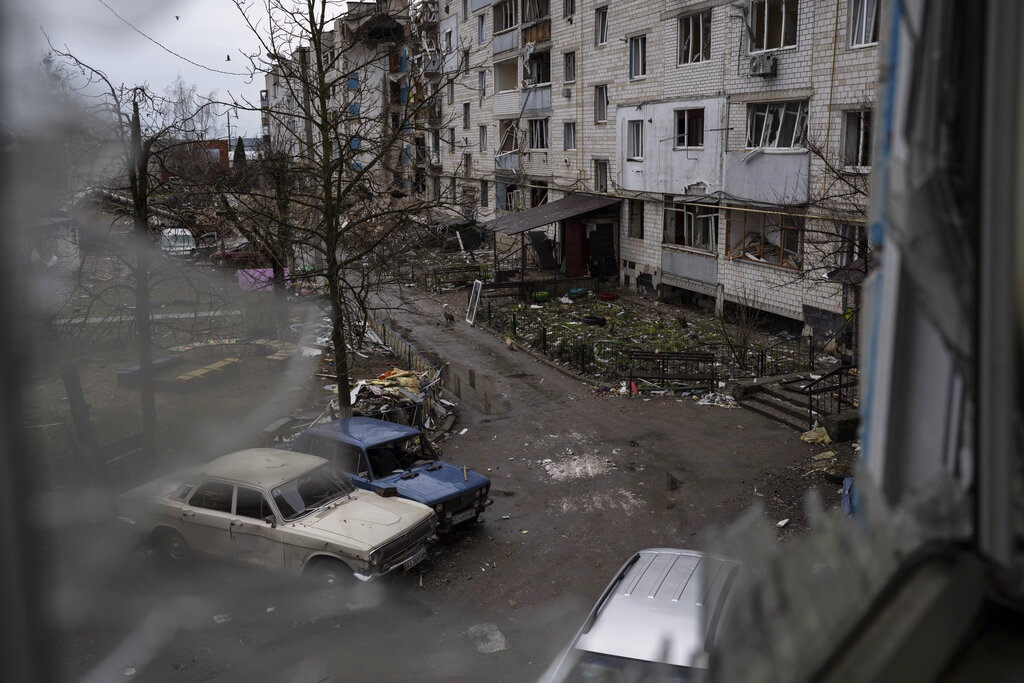 Κατεστραμμένη πόλη στην Ουκρανία