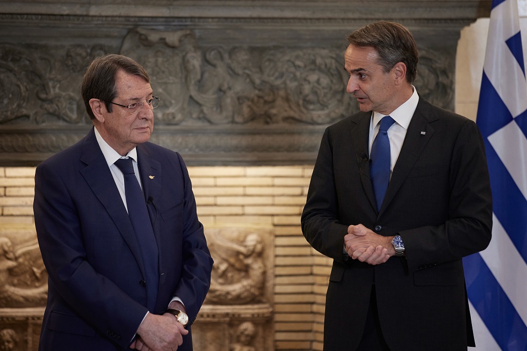 Συνάντηση του Πρωθυπουργού Κυριάκου Μητσοτάκη, με τον Πρόεδρο της Κύπρου Νίκο Αναστασιάδη