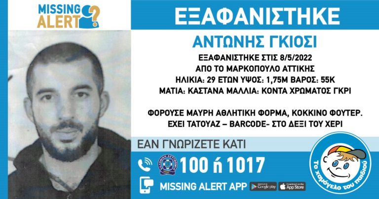 Αναζήτηση 29χρονου από το «Χαμόγελο του Παιδιού»