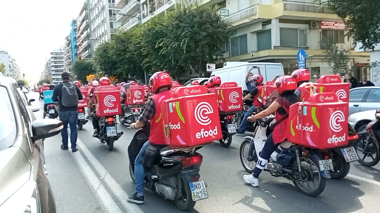 Θεσσαλονίκη: Συγκέντρωση και μοτοπορεία των διανομέων
