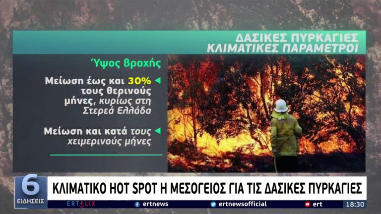 Κλιματικό hot spot η Μεσόγειος για τις δασικές πυρκαγιές