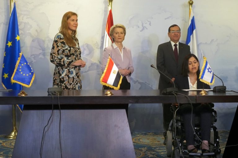ΕΕ, Ισραήλ και Αίγυπτος υπέγραψαν συμφωνία για εξαγωγές ισραηλινού φυσικού αερίου στην Ευρώπη, μέσω της Αιγύπτου