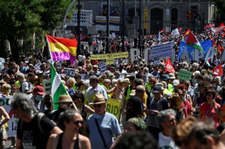 Μαδρίτη: Διαδήλωση κατά της συνόδου του ΝΑΤΟ