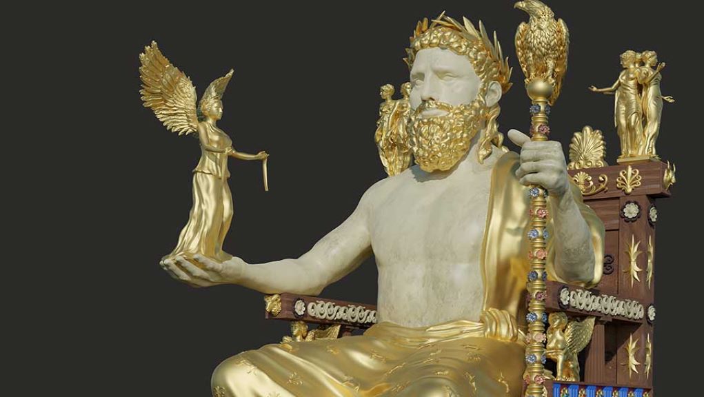 Το χρυσελεφάντινο άγαλμα του Δία ξαναζωντανεύει μετά από 2.500 χρόνια, στο Αρχαίο Θέατρο της Ολυμπίας
