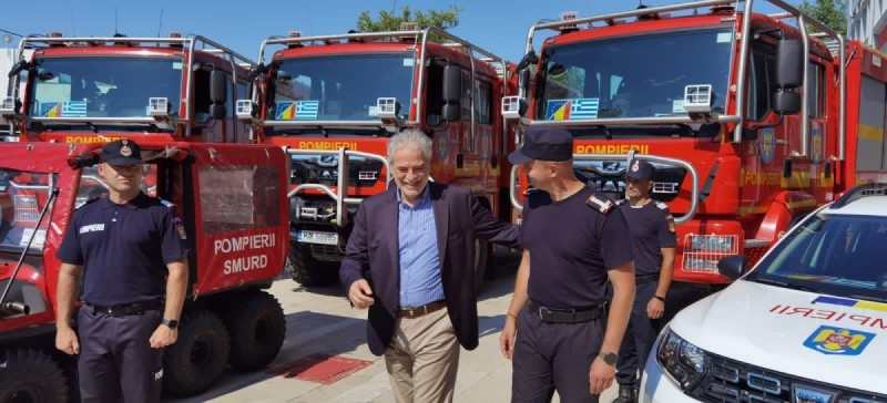 28 Ρουμάνους πυροσβέστες υποδέχτηκε στη χώρα ο Χρ. Στυλιανίδης