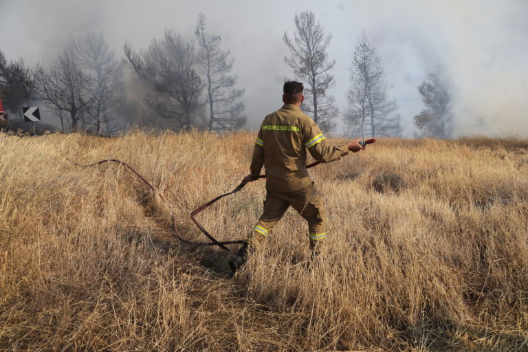 Η εικόνα των πύρινων μετώπων σε Έβρο και Λέσβο – Η φωτιά στη Μάνδρα οριοθετήθηκε