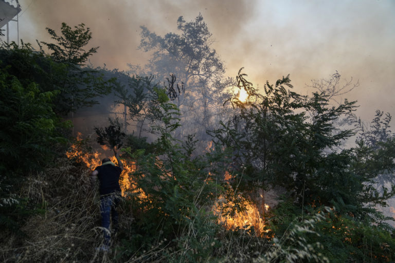 Φωτιά στην Πεντέλη: Καρέ – καρέ η επέλαση της πυρκαγιάς σε Παλλήνη, Ντράφι, Γέρακα, Ανθούσα (photos)