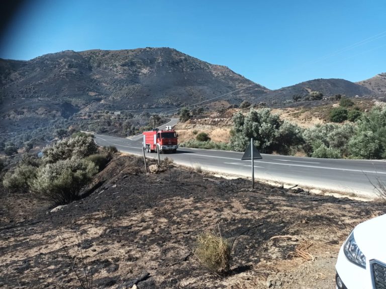 Σε ύφεση η πυρκαγιά στο Ρέθυμνο – Δεν υπάρχουν μεγάλα ενεργά μέτωπα