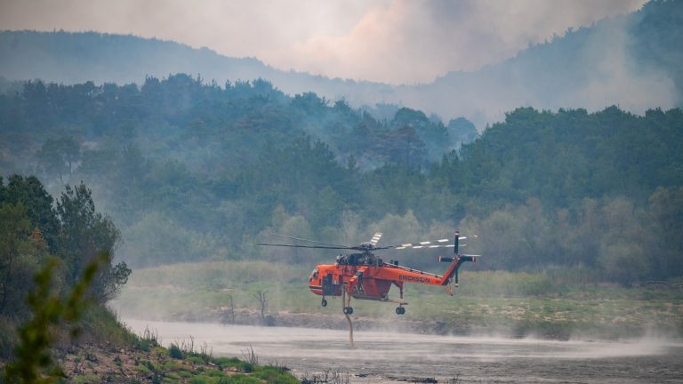 Πυρκαγιά σε δασική έκταση στον Μακρύλογγο Τροιζηνίας – Μεθάνων