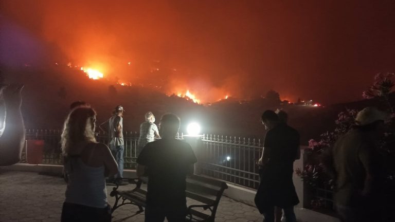 Ηλεία: Μεγάλη και επικίνδυνη η φωτιά στην Κρέστενα – Δημιουργία αντιπυρικής ζώνης στο χωριό Γρύλλος (βίντεο)