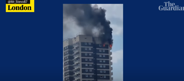 Πυρκαγιά σε ουρανοξύστη στο ανατολικό Λονδίνο – Δείτε το βίντεο